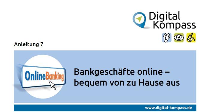 Titelbild Anleitung 7: Bankgeschäfte online