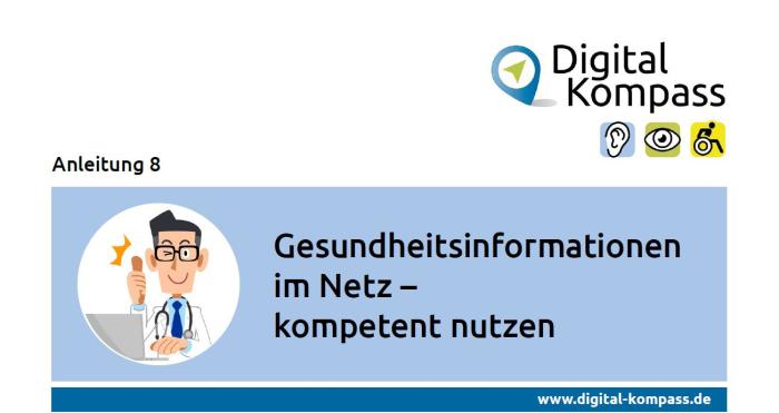 Titelbild Anleitung 8: Gesundheitsinformationen im Netz