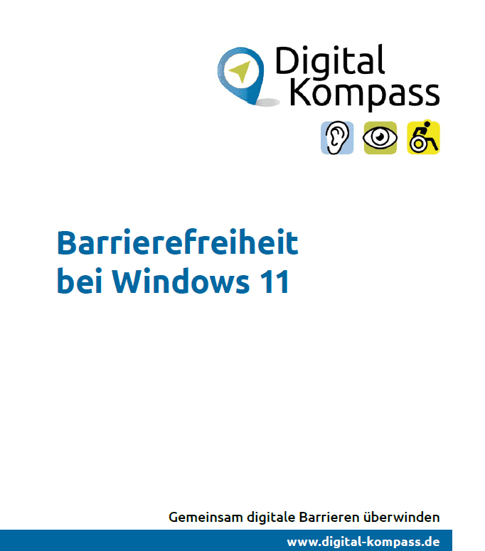 Cover Leitfaden Barrierefreiheit bei Windows 11