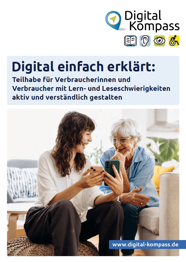Titelbild Der Flyer zum Projekt Digital-Kompass: Digital einfach erklärt